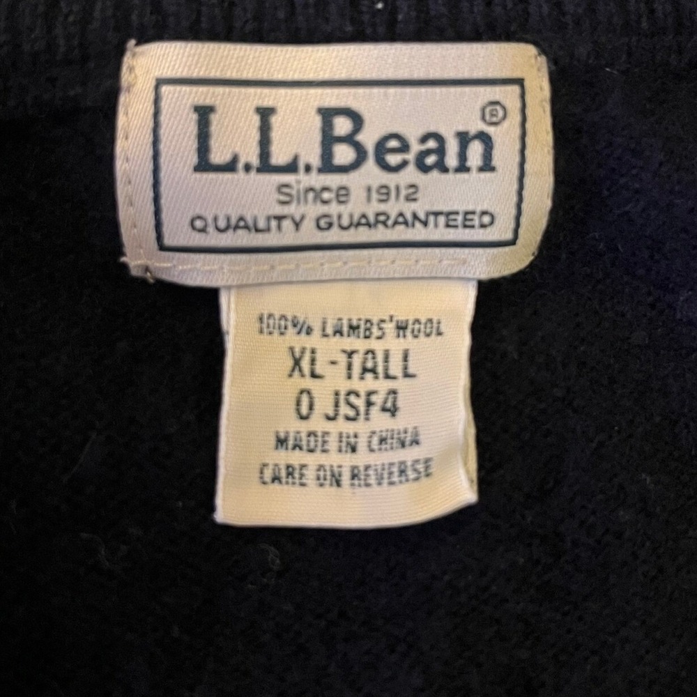 Vtg L.L. Bean Men's Houndstooth Sweater Vest 100% Wool - Picture 2 of 5